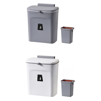 1 комплект для хранения отходов на кухне в туалете + Внутренний бочонок, Настенный мусорный бак