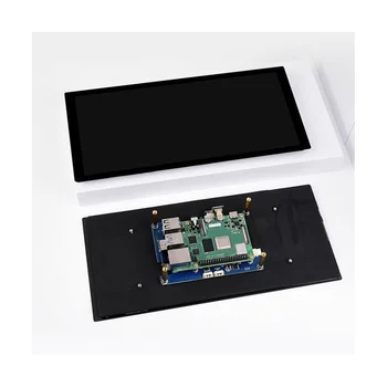 10,4-дюймовый QLED-монитор компьютера с сенсорным экраном 1600X720 IPS Емкостный сенсорный экран для монитора Raspberry Pi HD-штепсельная вилка США