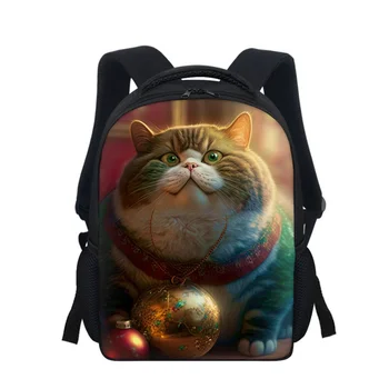 12-дюймовые школьные сумки с принтом милого кота из мультфильма для маленьких детей, сумка для книг для мальчиков и девочек, рюкзаки для детского сада, сумка для книг для маленьких детей 0