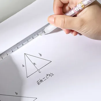 15 см 20 см Прозрачная треугольная линейка для рисования Измерительная линейка Школьные экзаменационные принадлежности Канцелярские принадлежности Подарочный приз 3