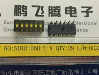 1ШТ Тайвань Yuanda DIP NDIR-06H-T-V кодовый переключатель набора номера 6-битный тип ключа плоский циферблат прямой штекер с шагом 2,54 1