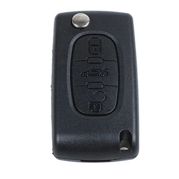 2-х клавишный пульт дистанционного управления для Peugeot 407 и 407 SW, складной, 3 кнопки 1