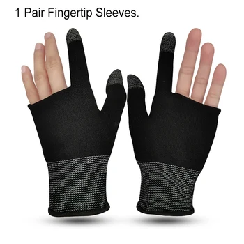 2 шт. Перчатки с рукавом для большого пальца для геймера, Не царапающиеся, Портативные перчатки для мобильных игр, Игровые аксессуары, удобные, защищающие от пота