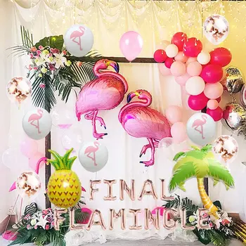 200шт Тематическая Вечеринка с Тропическим Фламинго Гигантские Воздушные Шары из Майларовой Фольги для Фламинго Западный Ковбой Гавайский Луау Летняя Тема Дня Рождения 1