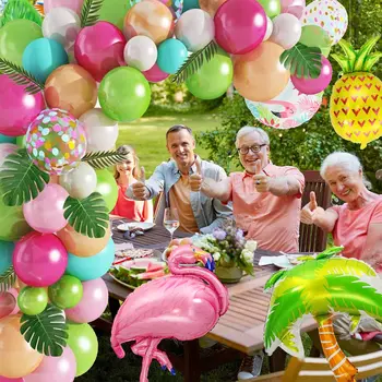 200шт Тематическая Вечеринка с Тропическим Фламинго Гигантские Воздушные Шары из Майларовой Фольги для Фламинго Западный Ковбой Гавайский Луау Летняя Тема Дня Рождения 2
