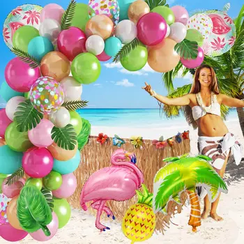 200шт Тематическая Вечеринка с Тропическим Фламинго Гигантские Воздушные Шары из Майларовой Фольги для Фламинго Западный Ковбой Гавайский Луау Летняя Тема Дня Рождения 3