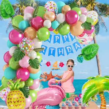 200шт Тематическая Вечеринка с Тропическим Фламинго Гигантские Воздушные Шары из Майларовой Фольги для Фламинго Западный Ковбой Гавайский Луау Летняя Тема Дня Рождения 4