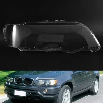 4шт для -BMW X5 E53 2000-2003 Замена крышки Объектива Фары Автомобиля Головной свет Лампы Абажур Стеклянная Оболочка (Левый + Правый) 2