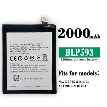 BLP593 Высококачественная Сменная Батарея Для Мобильного Телефона OPPO Neo5 A31 R1201 A31 BLP-593 Большой Емкости, Встроенная Bateria