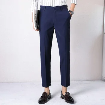 Icool Мужские официальные брюки длиной до щиколотки, тонкие брюки из полиэстера, новинка 2023 года выпуска