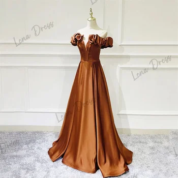 Lena-Окрашенное платье для особых случаев с V-образным вырезом, вечернее платье с открытыми плечами, бесплатная доставка, длинное вечернее платье vestidos de fiesta 0