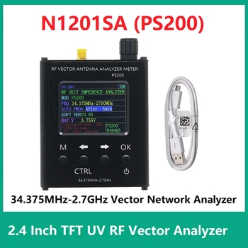 N1201SA + (PS200) 34,375 МГц-2,7 ГГц 2,4-дюймовый Векторный сетевой анализатор TFT UV RF Тестер стоячей волны SMA-K RF Анализатор
