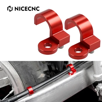 NICECNC Мотокросс Алюминиевый Направляющий Зажим Заднего Тормозного Шланга Для Honda XR650L 1993-2020 XR250R 90-04 XR250L XR400R XR600R CR80R Красный
