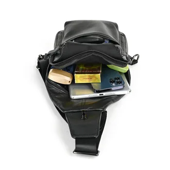 Royal Bagger Спортивные нагрудные сумки из натуральной коровьей кожи на открытом воздухе для мужчин, винтажная повседневная сумка через плечо на одно плечо 026 5