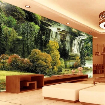 beibehang 3d зеленое дерево Европа ТВ фон обои гостиная спальня фрески papel de parede фотообои