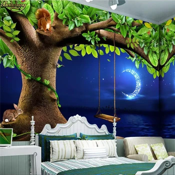 beibehang Пользовательские фотообои 3D фреска лесная тишина фон детской комнаты обои для домашнего декора papel de parede infanti