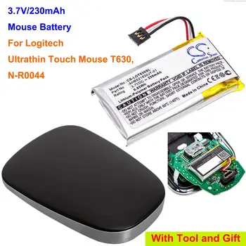 Аккумулятор для мыши Cameron Sino 230 мАч 533-000069, AHB521630PJT-01 для Logitech N-R0044, Ультратонкая Сенсорная мышь T630