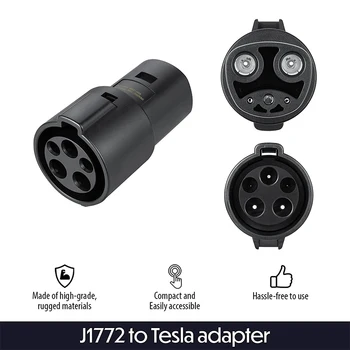 Аксессуары для зарядного устройства для электромобилей, Тип штекера адаптера 1 60 Ампер 250 В Sae Iec 62196 J1772 Для зарядки Tesla Gbt Dc Adapter 5