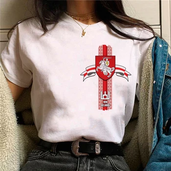 Белорусская футболка женская Y2K футболка для девочек забавная аниме одежда 1