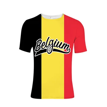 Бельгийская Молодежь Студент Сделай Сам Бесплатное Пользовательское Имя Номер Фото Bel Belgique Belgien Футболка С Флагом Французской Бельгийской Нации Повседневная Одежда 0