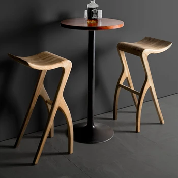 Водонепроницаемые Кухонные Барные стулья в стиле Ретро Столовая Коммерческая Спальня Ретро Барные Стулья Промышленная Мебель для бара Meuble Японская 2