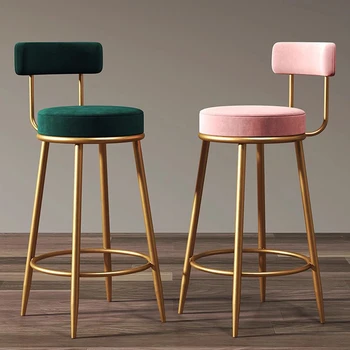 Высокий барный стул для кухонной стойки, металлический дизайнерский мобильный стул для макияжа Morden, Роскошная мебель Sillas Altas Para Barra WZ
