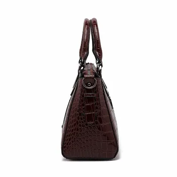 Дизайнерская женская сумка из крокодиловой кожи, женская сумка-тоут, роскошные сумки из лакированной кожи для женщин, сумка через плечо 2