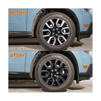 Для Ford Maverick 2022 2023 Аксессуары Для ступицы колеса автомобиля, украшения обода шины, наклейки для отделки крышки - Мягкое углеродное волокно 3