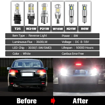 Для Suzuki Celerio 2014-2021 2 шт. Светодиодный фонарь заднего хода Аксессуары для резервных ламп 2015 2016 2017 2018 2019 2020 1