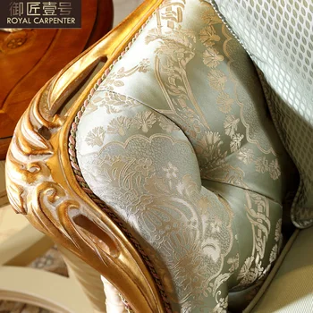 Европейский тканевый диван 123, комбинированный золотой диван для гостиной с резьбой из цельного дерева, итальянская вилла 3