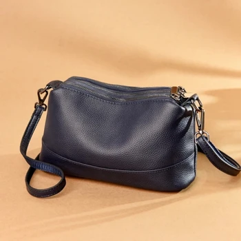 Женская сумка из натуральной кожи 2024 года, новая модная стильная крупнотоннажная сумка через плечо из воловьей кожи с верхним слоем через плечо большой емкости 3
