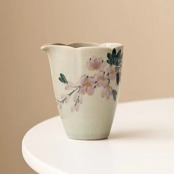 Керамическая чашка с ручной росписью из борнеола и магнолии, чайный сервиз Creative Home Sea Kung Fu, Разделитель для чая, ровная чашка 0