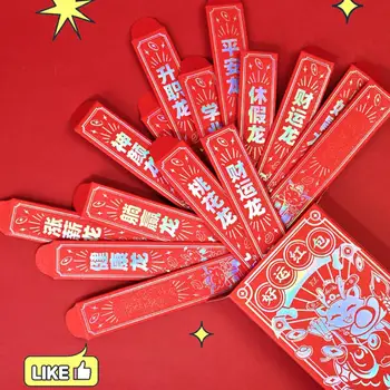 Конверт с 15 Этикетками Набор Китайских Новогодних Конвертов Изысканный Дизайн Дракона Добрые Благословляющие Письма Счастливый Денежный Мешок на Весну 3