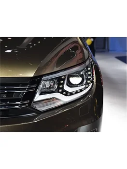 Крышка объектива автомобильной фары для Volkswagen VW Tiguan 2013 2014 2015 2016 2017, прозрачная оболочка фары, прозрачный абажур 5