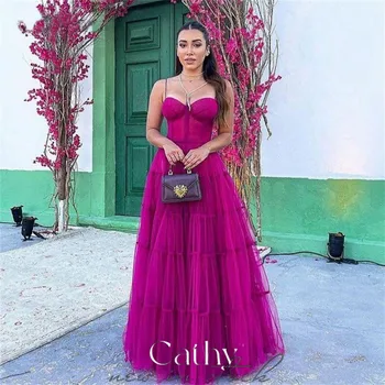 Кэти Элегантное Фиолетовое Платье Трапециевидной формы 