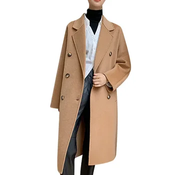 МАКСИМАЛЬНОЕ Кашемировое пальто средней длины Двустороннее Высококачественное шерстяное пальто Женское осенью и зимой 2022 года 0