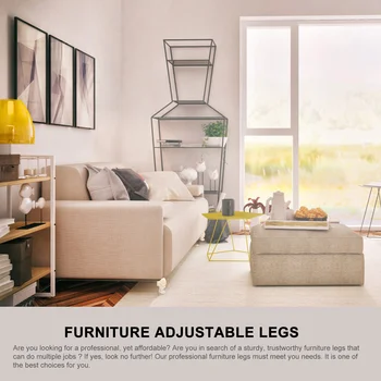 Мебель из 4 предметов Деревянные ножки Для шкафов Поддерживают декоративный диван, резной столик для чая 2