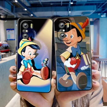 Милый Пиноккио Disney Для Redmi K60 K50 K40 K30 K20 Go S2 8A 7A 6Pro 5 Plus 5G Силиконовый Мягкий Черный Чехол Для Телефона 1