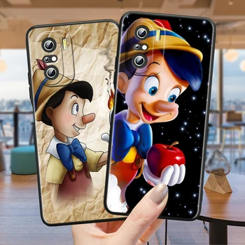 Милый Пиноккио Disney Для Redmi K60 K50 K40 K30 K20 Go S2 8A 7A 6Pro 5 Plus 5G Силиконовый Мягкий Черный Чехол Для Телефона 2