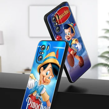 Милый Пиноккио Disney Для Redmi K60 K50 K40 K30 K20 Go S2 8A 7A 6Pro 5 Plus 5G Силиконовый Мягкий Черный Чехол Для Телефона 5