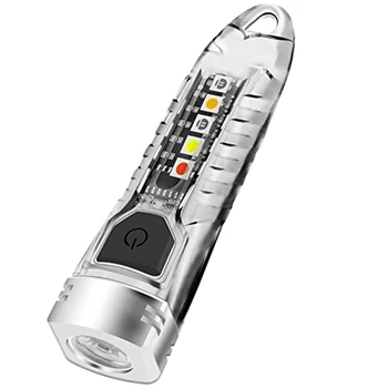 Мини-брелки-фонарики V3, перезаряжаемая светодиодная вспышка USB-C мощностью 900LM с магнитом на хвосте, карманный фонарик V1 IPX6 2