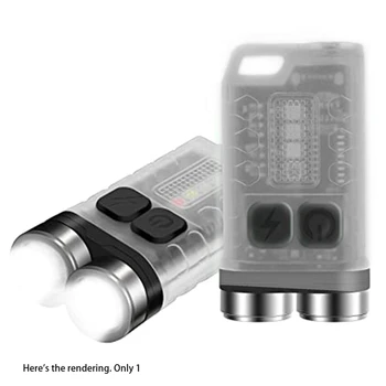 Мини-брелки-фонарики V3, перезаряжаемая светодиодная вспышка USB-C мощностью 900LM с магнитом на хвосте, карманный фонарик V1 IPX6 4