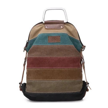 Многофункциональный рюкзак контрастного цвета с одним плечом, сумка через плечо, холщовый рюкзак, сумка большой емкости для женщин