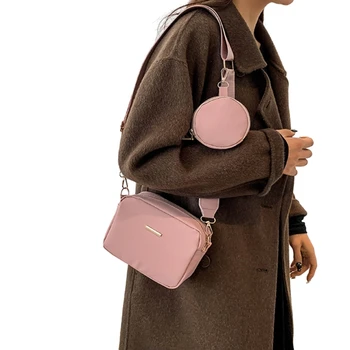Модная и универсальная Корейская сумка через плечо из искусственной кожи для женщин и девочек 1