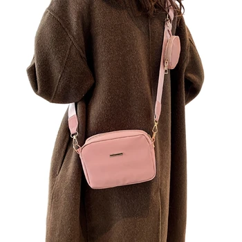 Модная и универсальная Корейская сумка через плечо из искусственной кожи для женщин и девочек 2
