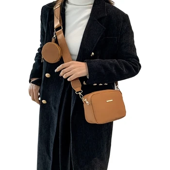 Модная и универсальная Корейская сумка через плечо из искусственной кожи для женщин и девочек 3