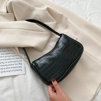 Модная летняя эстетика 2023 для отдыха, сумка на одно плечо, сумка для подмышек, модная сумка с крокодиловым узором, 4