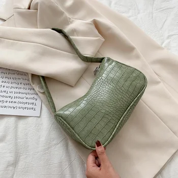 Модная летняя эстетика 2023 для отдыха, сумка на одно плечо, сумка для подмышек, модная сумка с крокодиловым узором, 5