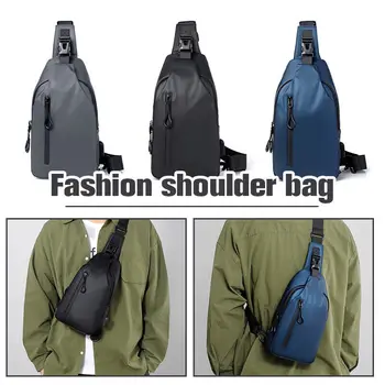 Мужская Оксфордская нагрудная сумка, рюкзак-слинг, водонепроницаемая сумка-мессенджер с USB-зарядкой, сумка через плечо, сумка на молнии без батареи 1