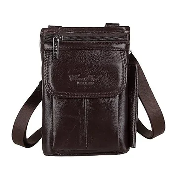 Мужская сумка через плечо из натуральной кожи, дорожная сумка-мессенджер, маленькие сумки, мужской набедренный ремень, чехол для мобильного телефона, кошелек с крючком, поясная сумка 1